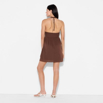  Women's Crochet Mini Babydoll Dress - Wild Fable™