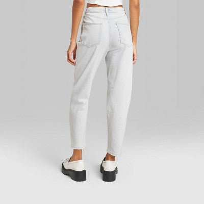  Women's Super-High Rise Tapered Jeans - Wild Fable™ Ultra Light Wash