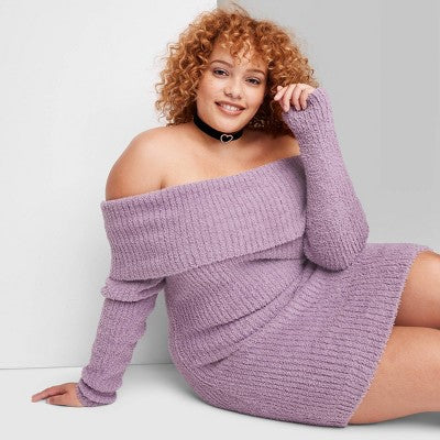  Women's Long Sleeve Mini Sweater Dress - Wild Fable™