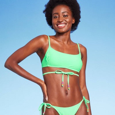  Women's Beaded Wrap Bralette Bikini Top - Wild Fable™