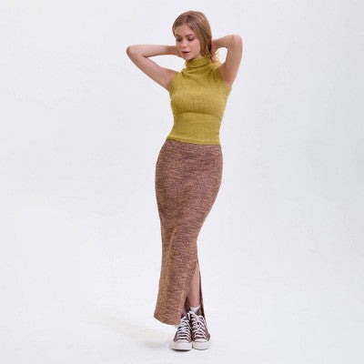  Women's Side Slit Maxi Pencil Skirt - Wild Fable™ Brown