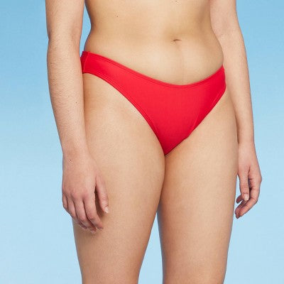  Women's Scoop Front High Leg Cheeky Bikini Bottom - Wild Fable™