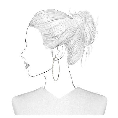 Trio Imitation Rhodium With Glass Crystal Rhinestone Hoop Stud Earring Set 3pc - Wild Fable™ White Crystal: Sparkly Hoops, Nickel-Free Metal