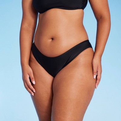  Women's Scoop Front Low-Rise High Leg Cheeky Bikini Bottom - Wild Fable™