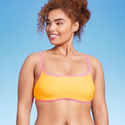  Women's Colorblock Square Neck Bralette Bikini Top - Wild Fable™