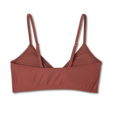  Women's Lace-Up Longline Bikini Top - Wild Fable™